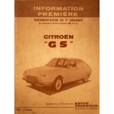 Revue technique partielle, Citroën GS