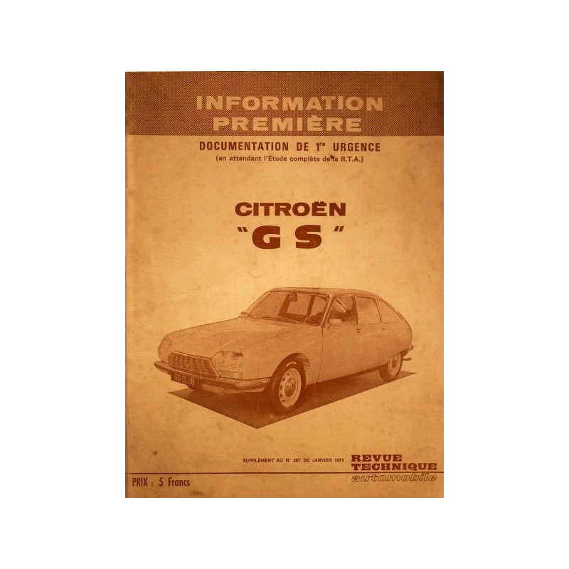 Revue technique partielle, Citroën GS