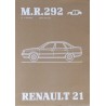 Renault 21 berline, manuel de réparation carrosserie original