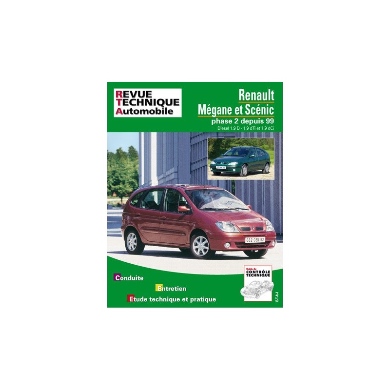 Revue Technique Automobile RENAULT MEGANE Et SCENIC I Phase 2 (1999-2003) - ETAI N°120