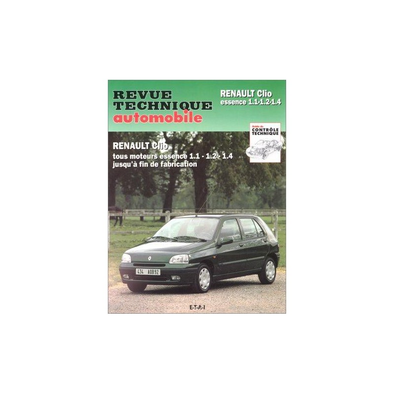 RTA Renault Clio 1.1, 1.2, 1.4 essence, 1990-98