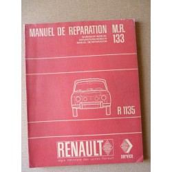 Renault 8 Gordini R1135, manuel de réparation original