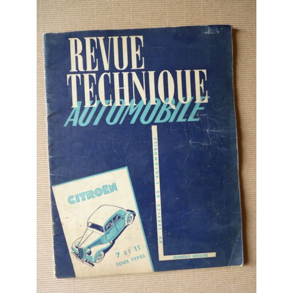 J / CITROEN Traction avant 7 et 11 / note concessionnaires montage des