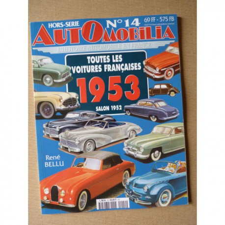 AutOmobilia HS n°14, Toutes les voitures françaises 1953, salon 1952