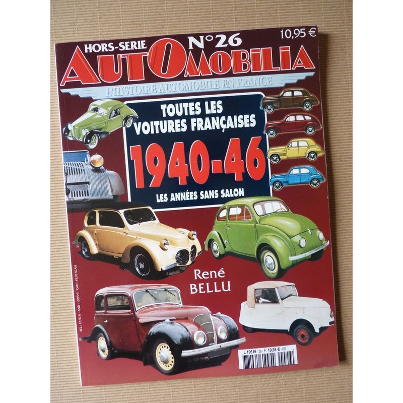 AutOmobilia HS n°26, Toutes les voitures françaises 1940-46, salons 1939-45