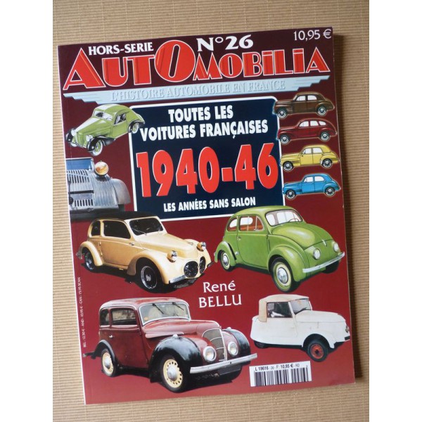 AutOmobilia HS n°26, Toutes les voitures françaises 194046, salons 193945