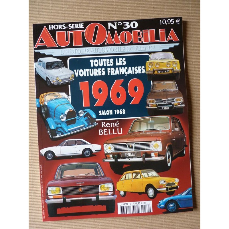 AutOmobilia HS n°30, Toutes les voitures françaises 1969, salon 1968