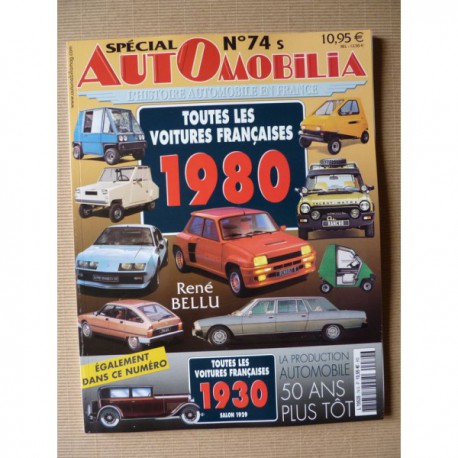 AutOmobilia HS n°74, Toutes les voitures françaises 1980 et 1930, salons 1979 et 1929