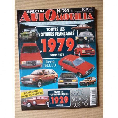 AutOmobilia HS n°84, Toutes les voitures françaises 1979 et 1929, salons 1978 et 1928