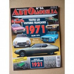 AutOmobilia HS n°86, Toutes les voitures françaises 1971 et 1921, salons 1970 et 1920