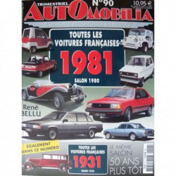 AutOmobilia HS n°90, Toutes les voitures françaises 1981 et 1931, salons 1980 et 1930