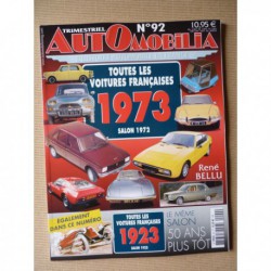 AutOmobilia HS n°92, Toutes les voitures françaises 1973 et 1923, salons 1972 et 1922