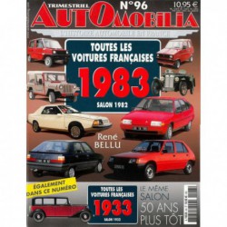 AutOmobilia HS n°96, Toutes les voitures françaises 1983 et 1933, salons 1982 et 1932