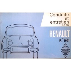 Renault Dauphine Gordini R1091, notice d'entretien