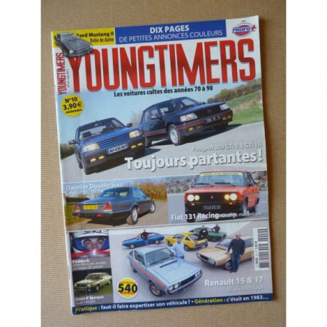 Youngtimers n°10, Peugeot 309 GTI, Fiat 131 Racing, Daimler Double 6, Ford Mustang II, Renault 15 17