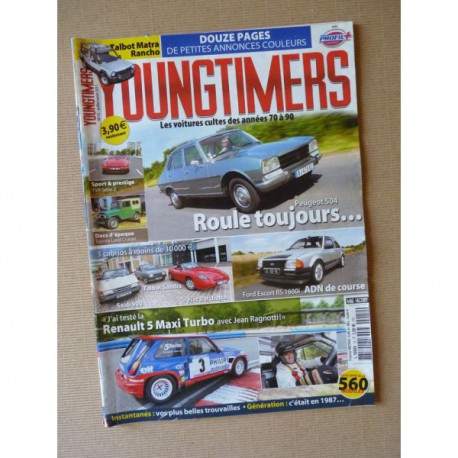 Youngtimers n°12, Peugeot 504, Ford Escort RS 1600i, TVR S2, Matra Rancho, Talbot Samba, Fiat Barchetta, Saab 900
