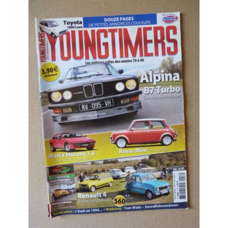 Youngtimers n°16, Mini et Coopers, Matra Murena, BMW Alpina B7, Toyota 1000, Renault 4