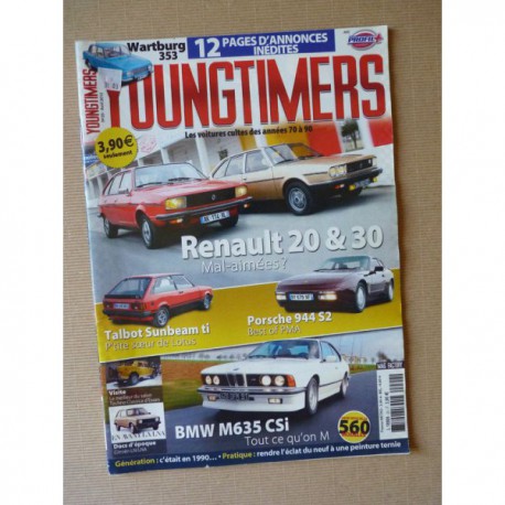Youngtimers n°20, Porsche 944, Talbot Sunbeam, BMW M635, Wartburg 353, Renault 20 30