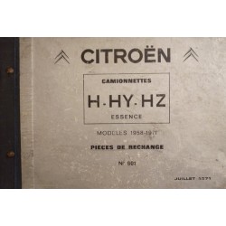 Citroën H, HY, HZ, catalogue de pièces