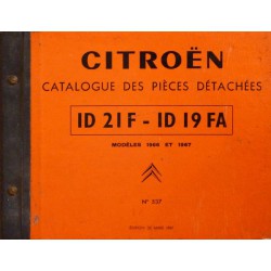 Citroën ID21F et ID19FA, catalogue de pièces
