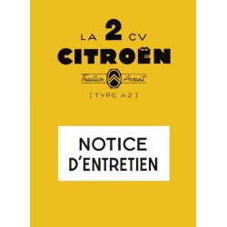 Citroën 2cv AZ, notice d'entretien