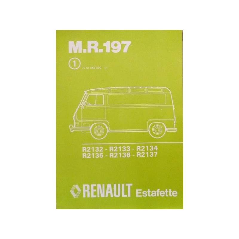 Renault Estafette, manuel de réparation