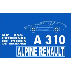 Alpine A310 1600VE et 1600VF, catalogue de pièces