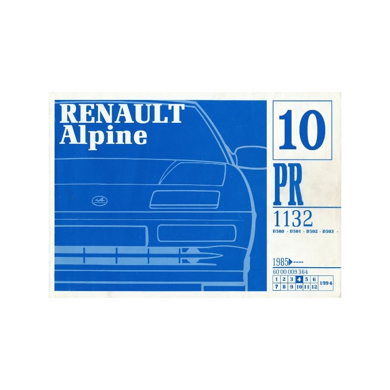 Alpine A310 V6 et A610, catalogue de pièces